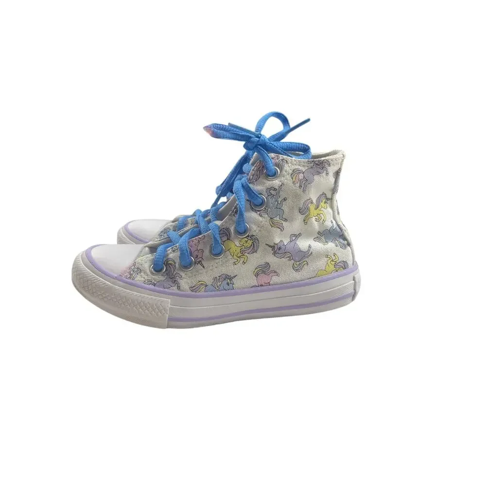 Converse Chuck Taylor High Top Kids US 11 White Violet My Little Pony Canvas